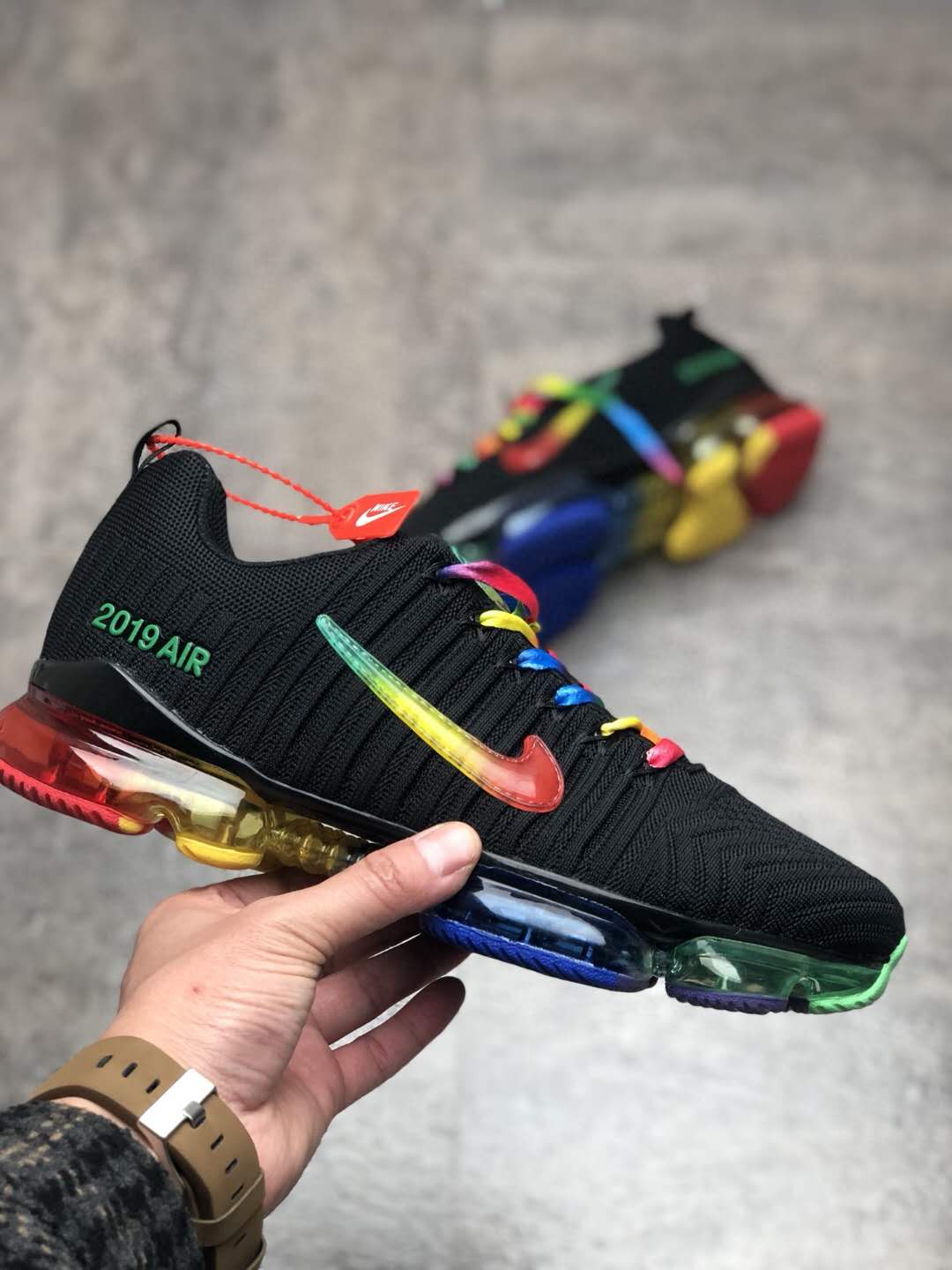 Nike Air Ferrari 1 Black Rainbow Shoes